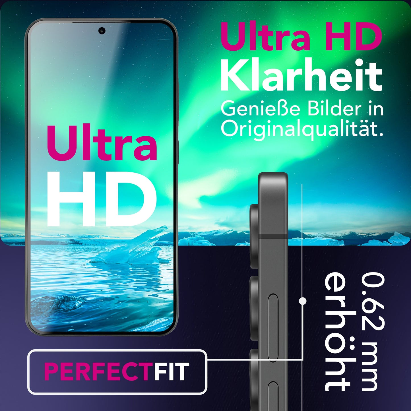 NALIA Glas ArmorGlassX für Samsung Galaxy S25 FE (super klarer Displayschutz) - 2x Schutzglas 9H Härte, Kratzfest, Anti-Schlieren, Hüllen-kompatibel, Oleophob, schwarzer Rahmen