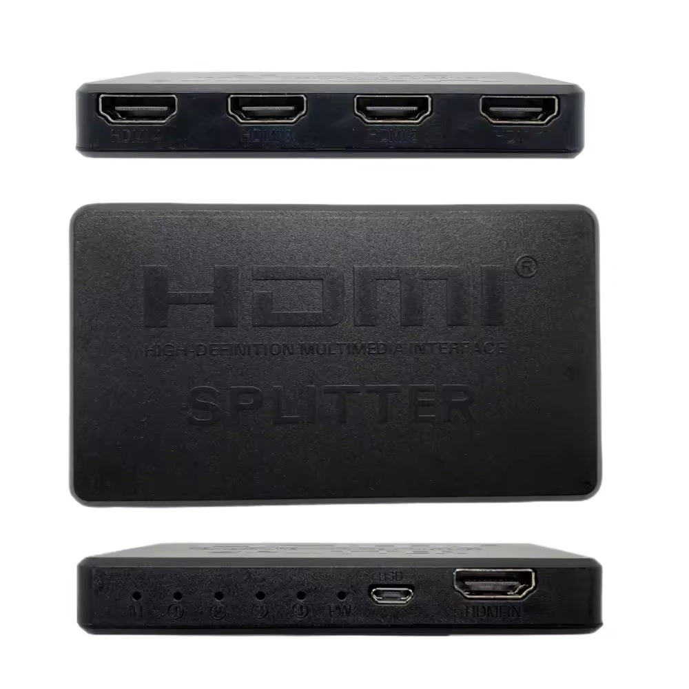 1-in-4-out HDMI Splitter Verteiler 4K 3D 4K@30Hz 1080p@60Hz Ultra HD Adapter