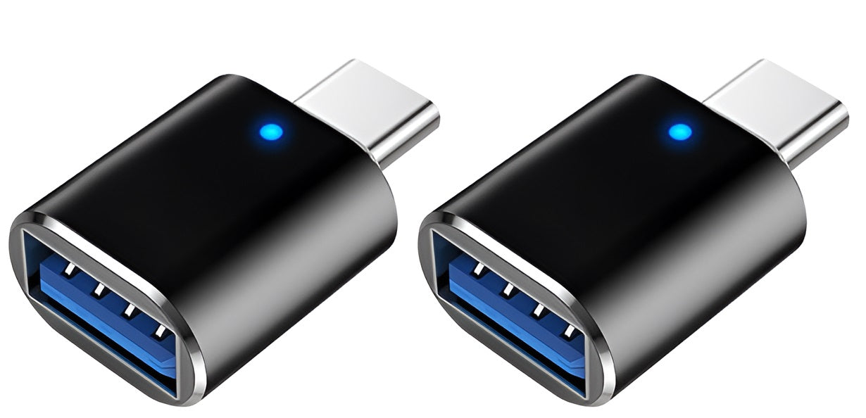 2 Stück USB Adapter Wandler Konverter USB 3.0 USB-C Stecker auf USB-A Buchse OTG