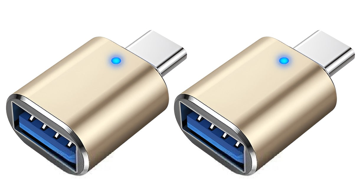 2 Stück USB Adapter Wandler Konverter USB 3.0 USB-C Stecker auf USB-A Buchse OTG