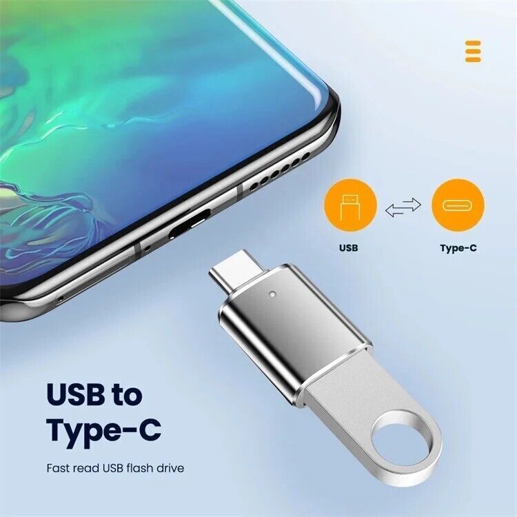 2 Stück USB Adapter Wandler Konverter USB 3.0 USB-C Stecker auf USB-A Buchse OTG