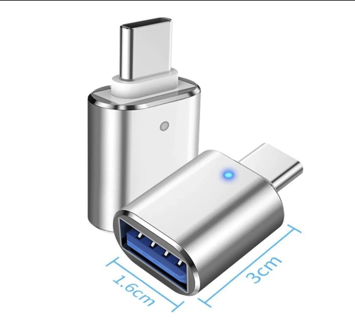 2 Stück USB Adapter Wandler Konverter USB 3.0 USB-C Stecker auf USB-A Buchse OTG