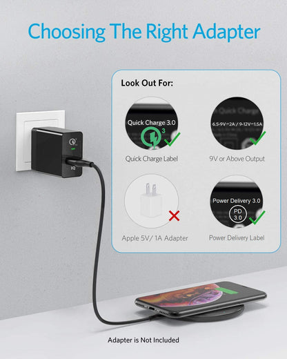 15W Wireless Charger Pad Qi Ladegerät Induktive Ladestation Kabellos