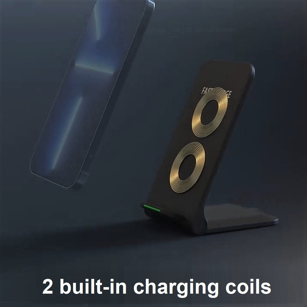 15W Wireless Charger Ständer Qi Klappbar Induktive Ladegerät Ladestation