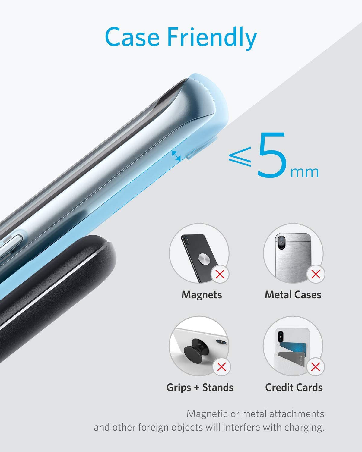 15W Wireless Charger Ständer Qi Klappbar Induktive Ladegerät Ladestation