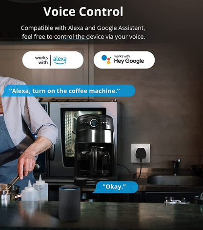 Smart Steckdose Plug App Smart Life Tuya Google Alexa WLAN Stromverbrauch 16A