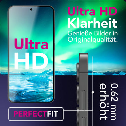 NALIA Display Glas AntiSpyX für Samsung Galaxy S25 FE (Diskreter Blickschutz) - Privacy Schutzglas mit 9H Härte, Anti-Spy Displayglas für Privatsphäre, Kratzfest, Hüllen-kompatibel