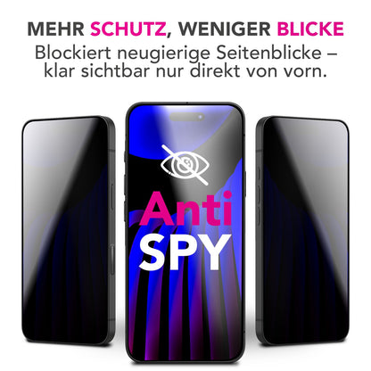 NALIA Privacy Schutzglas AntiSpyX für Apple iPhone 17 (Diskreter Blickschutz) - Display Glas 9H Härte, Anti-Spy Sichtschutz, Kratz-Resistent, Screen Protector, Hüllen-freundlich