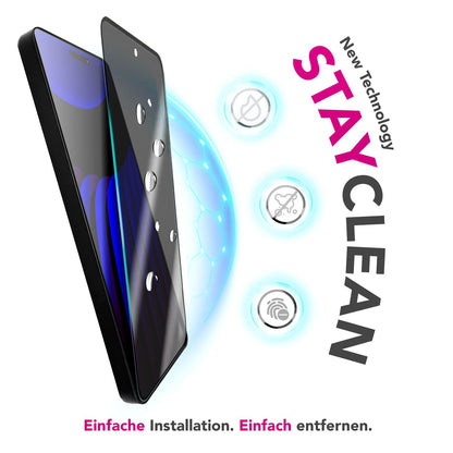 NALIA Privacy Schutzglas AntiSpyX für Apple iPhone 17 (Diskreter Blickschutz) - Display Glas 9H Härte, Anti-Spy Sichtschutz, Kratz-Resistent, Screen Protector, Hüllen-freundlich