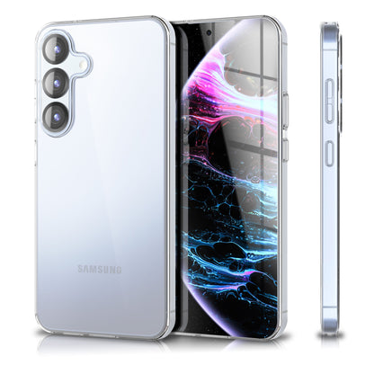 NALIA Hülle AirFlex für Samsung Galaxy S25 FE (Kristallklare Silikonhülle) - Transparentes TPU Case, Anti-Gelb Effekt, Schlank & Leicht, Kratzfest & Griffig, Crystal Clear Cover