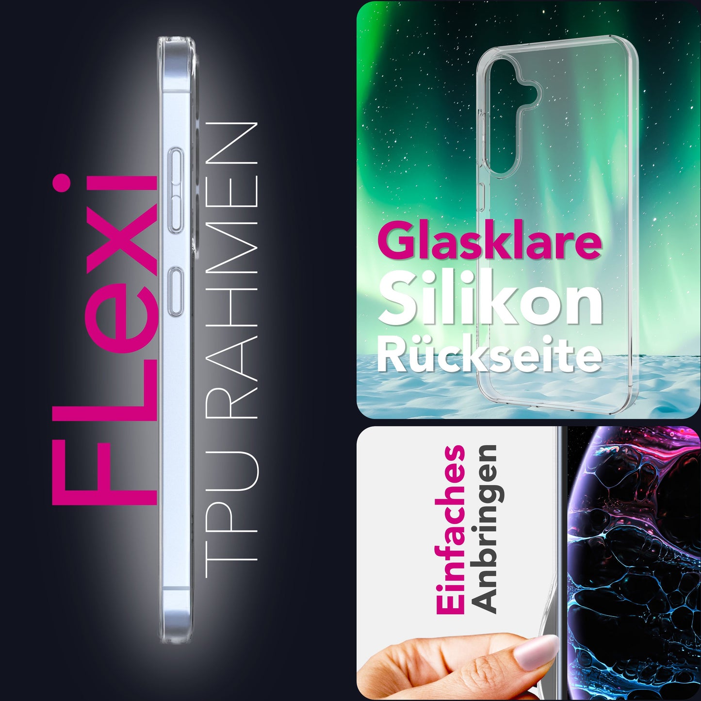 NALIA Hülle AirFlex für Samsung Galaxy S25 FE (Kristallklare Silikonhülle) - Transparentes TPU Case, Anti-Gelb Effekt, Schlank & Leicht, Kratzfest & Griffig, Crystal Clear Cover