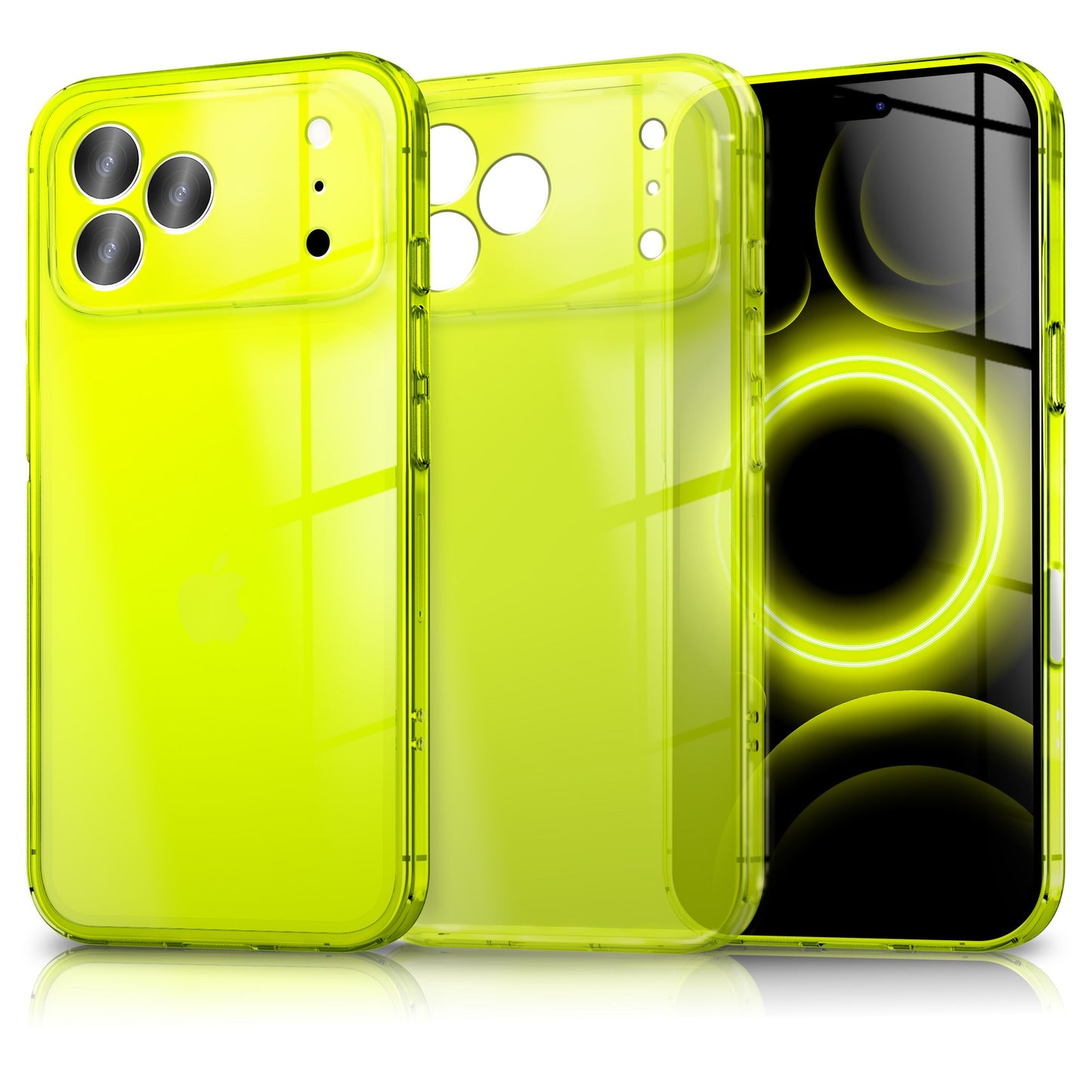 NALIA Hülle Vibe für Apple iPhone 17 Pro Max (Knallige Farben) - Neon Bunt Leuchtende TPU Schutzhülle, Semi-Transparent & Anti-Gelb, Flexibel, Wireless Handyhülle