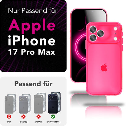 NALIA Hülle Vibe für Apple iPhone 17 Pro Max (Knallige Farben) - Neon Bunt Leuchtende TPU Schutzhülle, Semi-Transparent & Anti-Gelb, Flexibel, Wireless Handyhülle